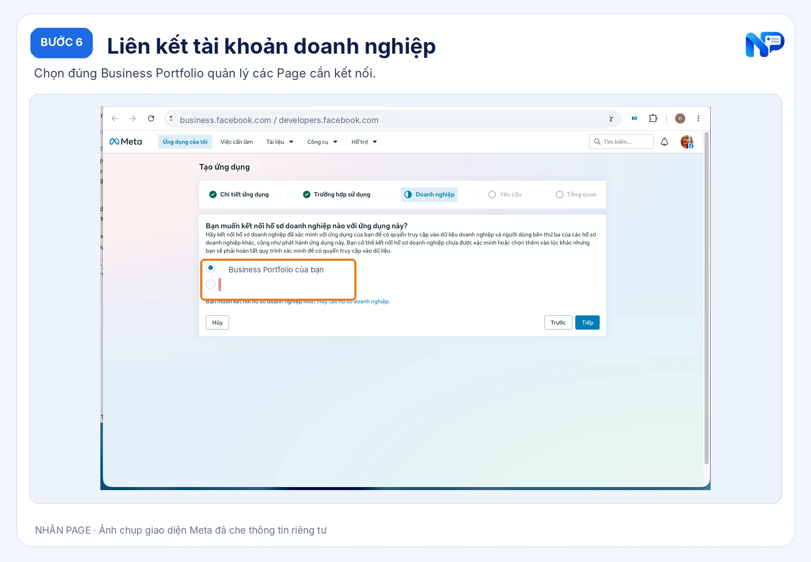 Liên kết tài khoản doanh nghiệp