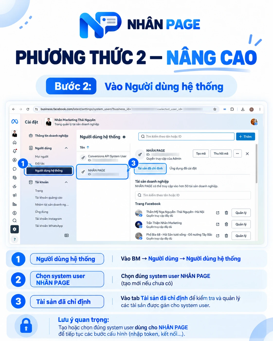Vào Người dùng hệ thống trong Business Manager