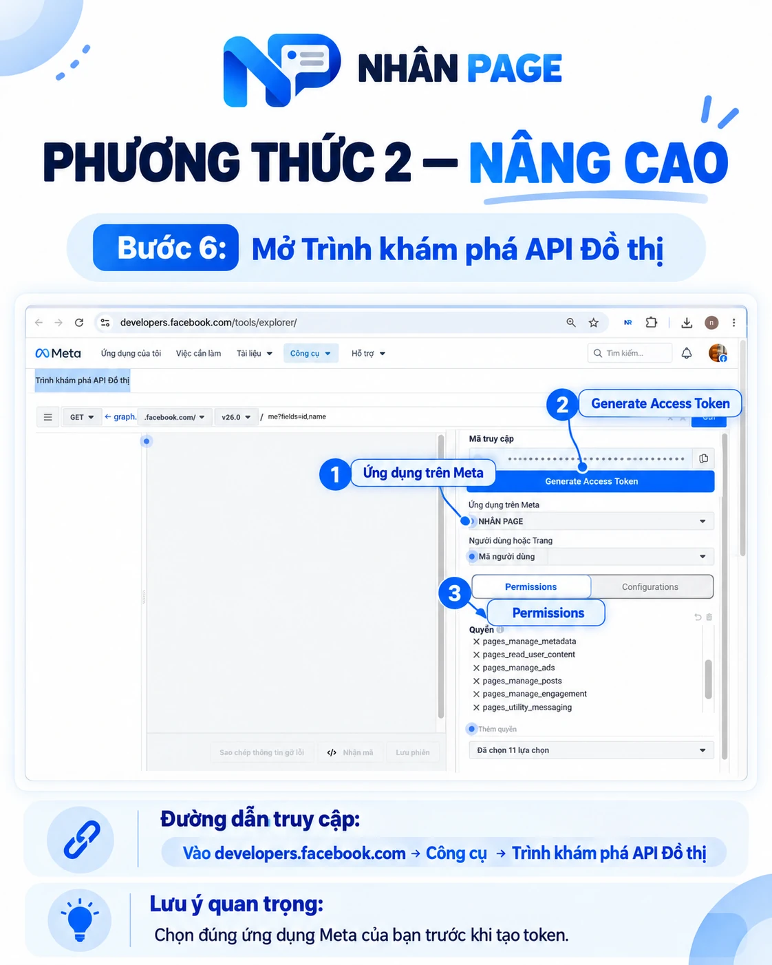 Mở Trình khám phá API Đồ thị Graph API Explorer